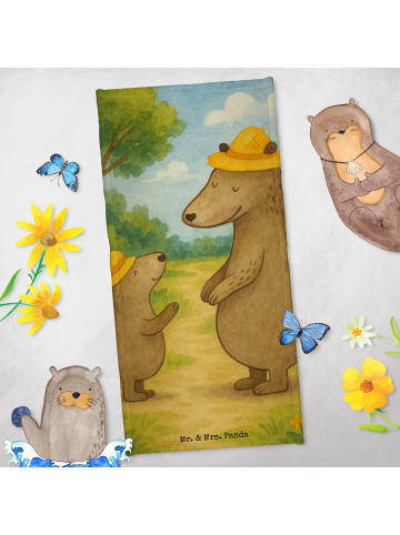 Mr. & Mrs. Panda Frottier Bären mit Hut Design ohne Spruch in Gelb Pastell