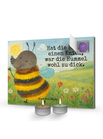 Mr. & Mrs. Panda Adventskalender Hummel flauschig Design mit Spruch in Weiß