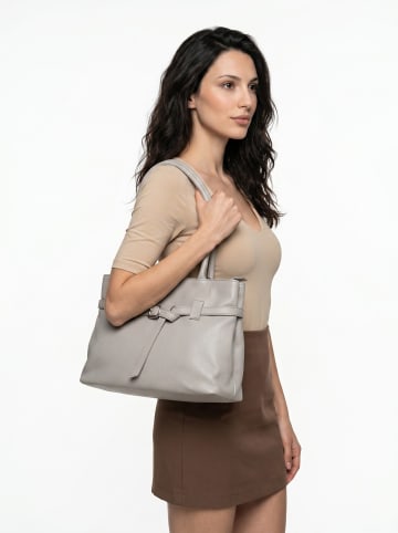 Cluty Handtasche echt Leder in grau