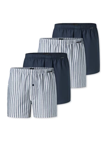 Schiesser Boxershorts Web in Dunkelblau / blau