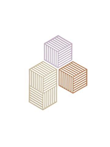 Zone Denmark Untersetzer Hexagon in Lupine/Warm Sand/Light Terraco