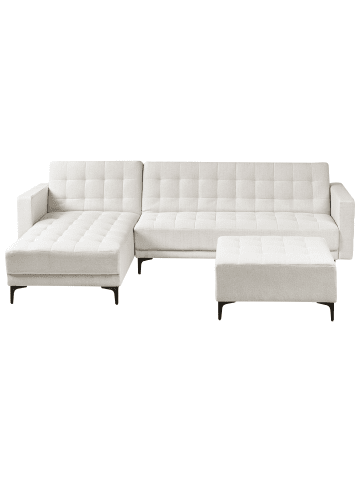 Beliani 2-tlg Schlafsofa ABERDEEN in Weiß/Schwarz