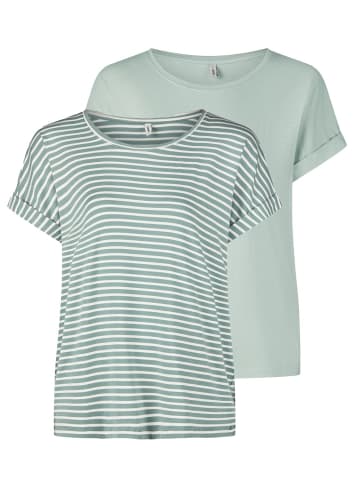 ONLY T-Shirt MOSTER 2er Pack in Grün