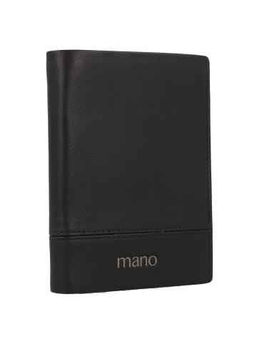 mano Don Romeo Geldbörse RFID Leder 9 cm in schwarz