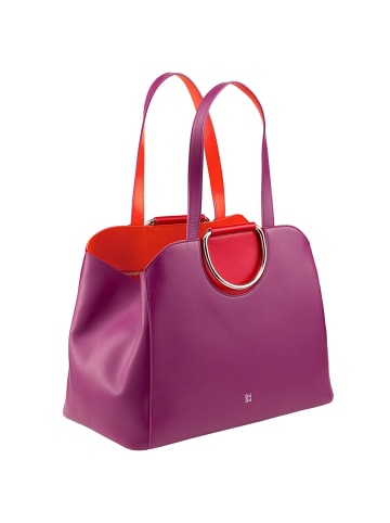 DuDu Shopper Tasche Leder 36 cm in fuchsia