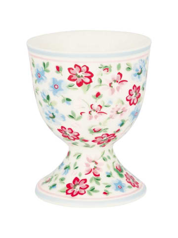 Greengate Eierbecher LOUISA Weiß mit Blumen