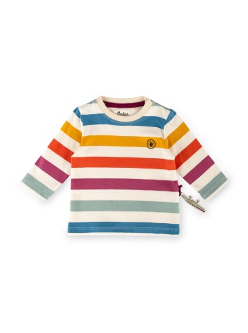 Sigikid Langarmshirt Happy Crocodile in ecru/bunt gestreift