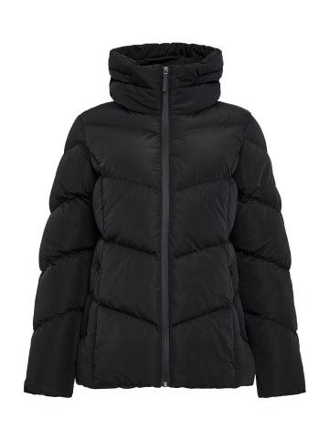 Threadbare Winterjacke THB Pencil Padded Coat With Funnel Neck in Schwarz