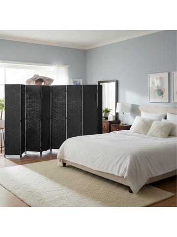relaxdays Paravent in Schwarz - (B)320 x (H)170 cm