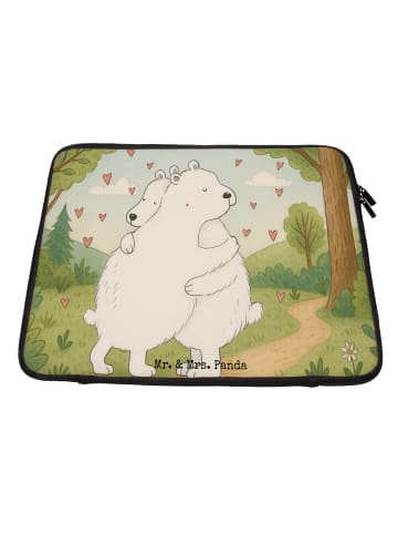 Mr. & Mrs. Panda Notebook Tasche Eisbär Umarmen Design ohne Spruch in Weiß