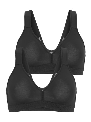 PETITE FLEUR Sport-BH in 2xschwarz