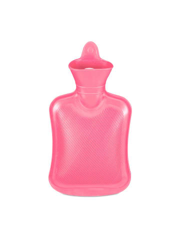 relaxdays Wärmflasche in Pink - 1 Liter