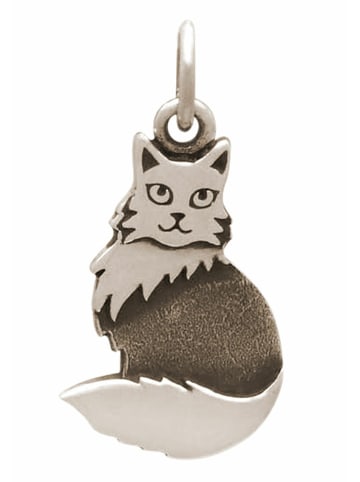 Gemshine Halskette mit Anhänger Flauschige Katze FLUFFY in silver coloured