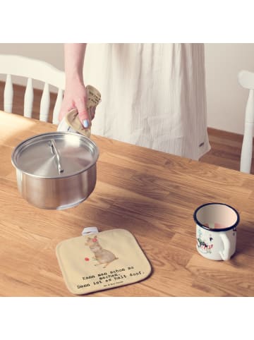 Mr. & Mrs. Panda Topfuntersetzer Alpaka Blume mit Spruch in Kaktus Grün