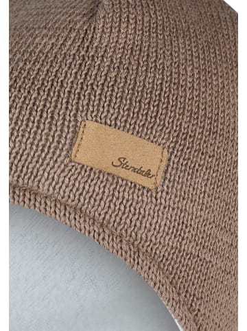 Sterntaler Strickmütze Bommelmix in braun