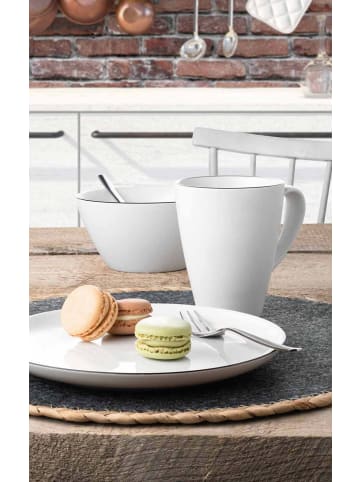 Seltmann Weiden 18er Set Frühstücks-Set Lido Black Line in schwarz-weiß