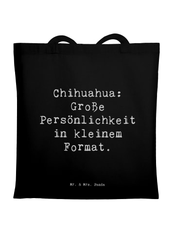 Mr. & Mrs. Panda Tragetasche Spruch Chihuahua Persönlichkeit mit... in Schwarz