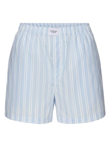 Copenhagen Studios Pyjamashorts in hellblau gestreift