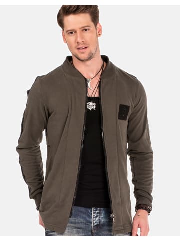 Cipo & Baxx Sweatjacke in khaki