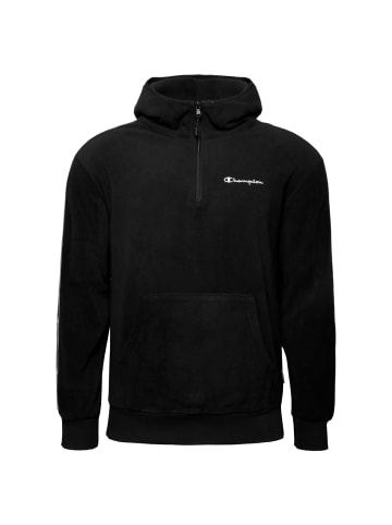 Champion Sweatshirt Hooded Half Zip in schwarz