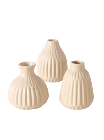 Boltze Vase Esko 3er-Set in beige