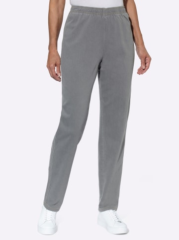 Sieh an! Schlupfjeans in grey denim