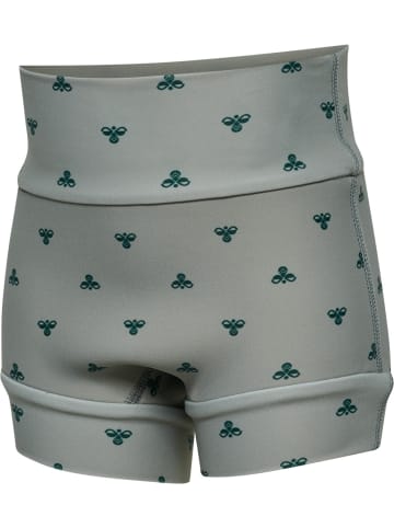 Hummel Kinder Badeshort "Hmlmini Neoprene Aop Swim Shorts" in Grün