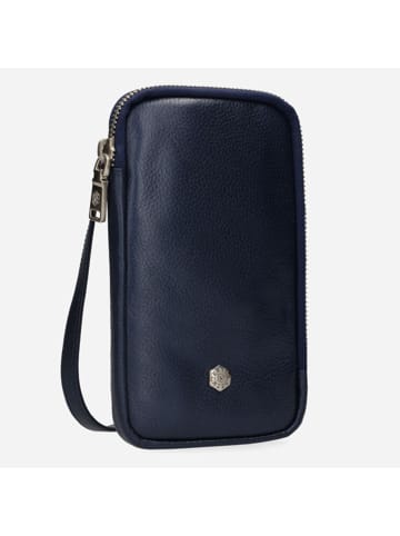 Jekyll & Hide Paris Handytasche Leder 10 cm metallic indigo