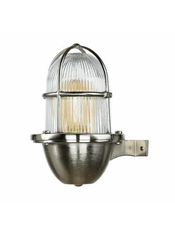 Licht-Erlebnisse Außen Wandlampe (B)14 x (H)22 cm in Nickel matt