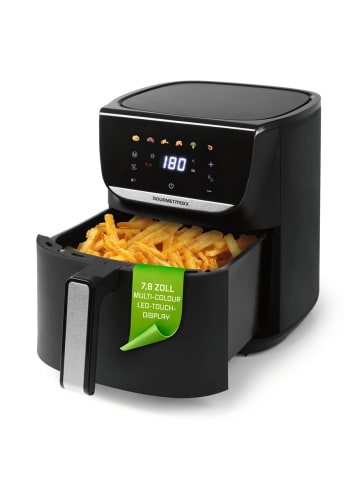 Gourmet Maxx Heißluft-Fritteuse 6l 1500W schwarz Schwarz