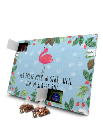 Mr. & Mrs. Panda Tee Adventskalender Flamingo Stolz mit Spruch in Eisblau