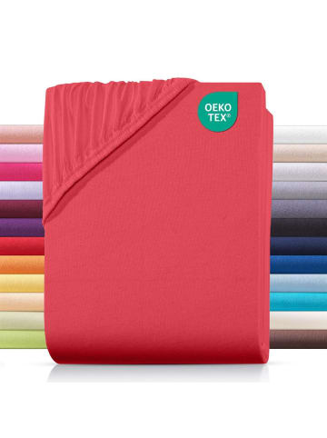 Carpe Sonno Jersey Spannbettlaken in Rot