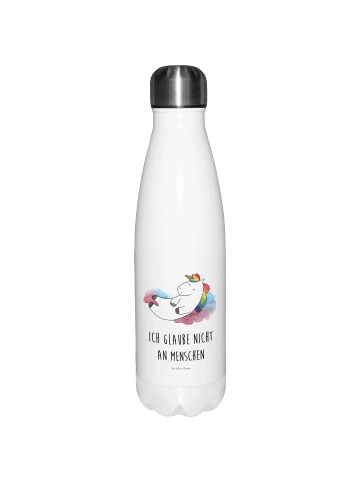 Mr. & Mrs. Panda Trinkflasche Einhorn Wolke 7 mit Spruch in Weiß