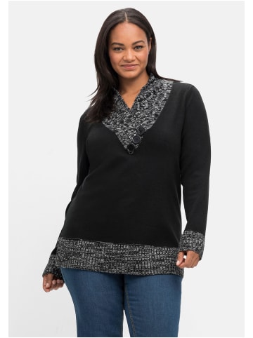 sheego by Joe Browns Pullover in schwarz