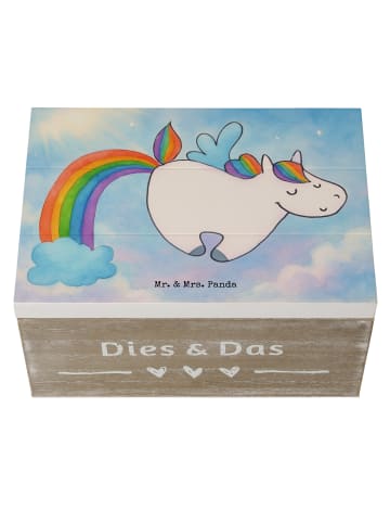 Mr. & Mrs. Panda Holzkiste Einhorn Fliegendes Pferd Design ohne ... in Weiß