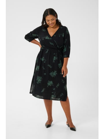KAFFE curve Kleid KCjina in Black/Green Flower