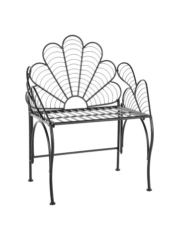Beliani Gartenstuhl LIGURIA in Schwarz - (W) 71 x (H) 91 x (L) 49 cm