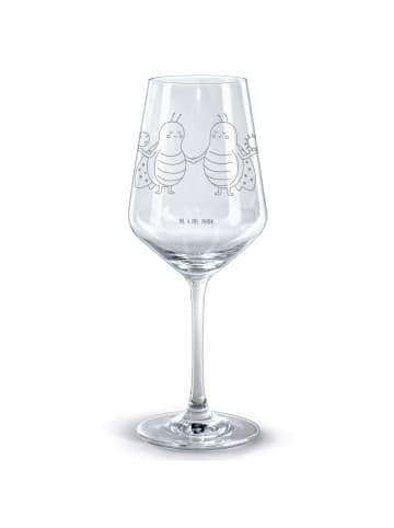 Mr. & Mrs. Panda Weinkelch Sternzeichen Zwilling ohne Spruch in Transparent