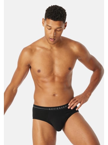 Schiesser Rio Slip / Unterhose Cotton Flex in Blau / schwarz