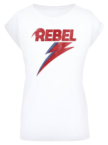 F4NT4STIC T-Shirt David Bowie Distressed Rebel in weiß