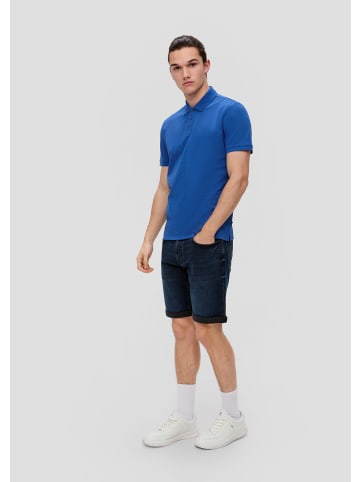 QS Polo-Shirt kurzarm in Blau