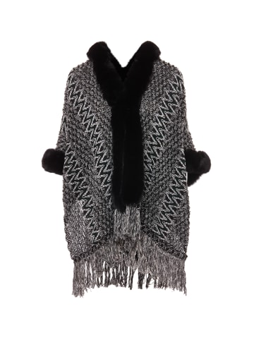 osha Damen Poncho in Schwarz