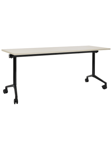 Beliani Zusammenklappbarer Schreibtisch CAVI in Braun/Schwarz