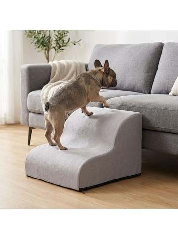relaxdays Hundetreppe in Grau - (B)40 x (H)30 x (T)40 cm