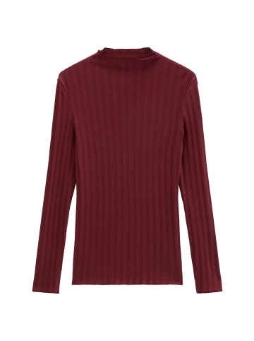 Marc O'Polo DENIM Ripp-Longsleeve slim in Deep Burgundy