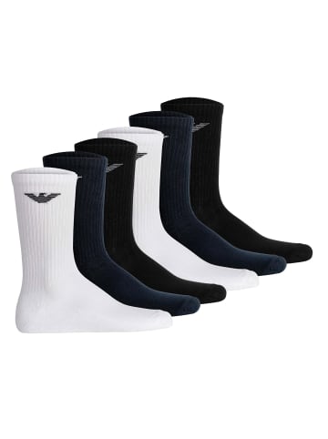 Emporio Armani Socken 6er Pack in Weiß/Schwarz/Blau