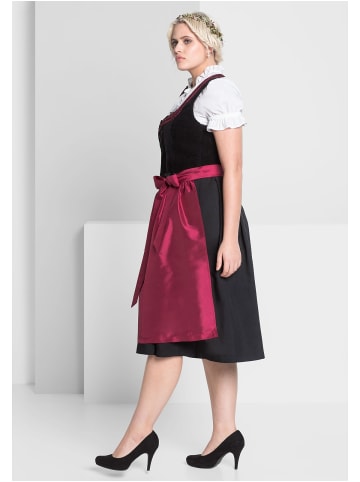 sheego Dirndl in schwarz-rot