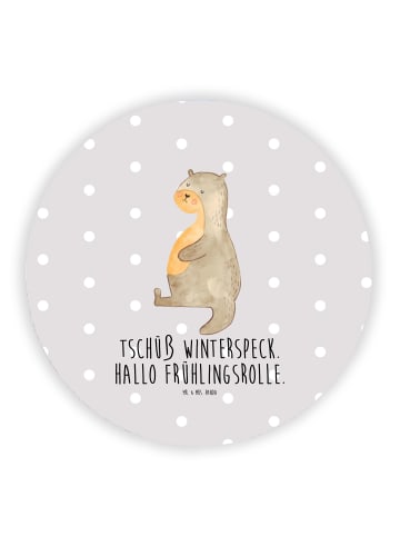 Mr. & Mrs. Panda whiteboardmagnet Otter Bauch mit Spruch in Grau Pastell
