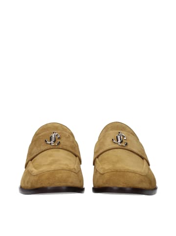 Jimmy Choo Braun Leder Slip-On Loafer