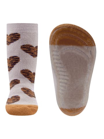 ewers Stoppersocken Herzen/Tiger in rosenrauch